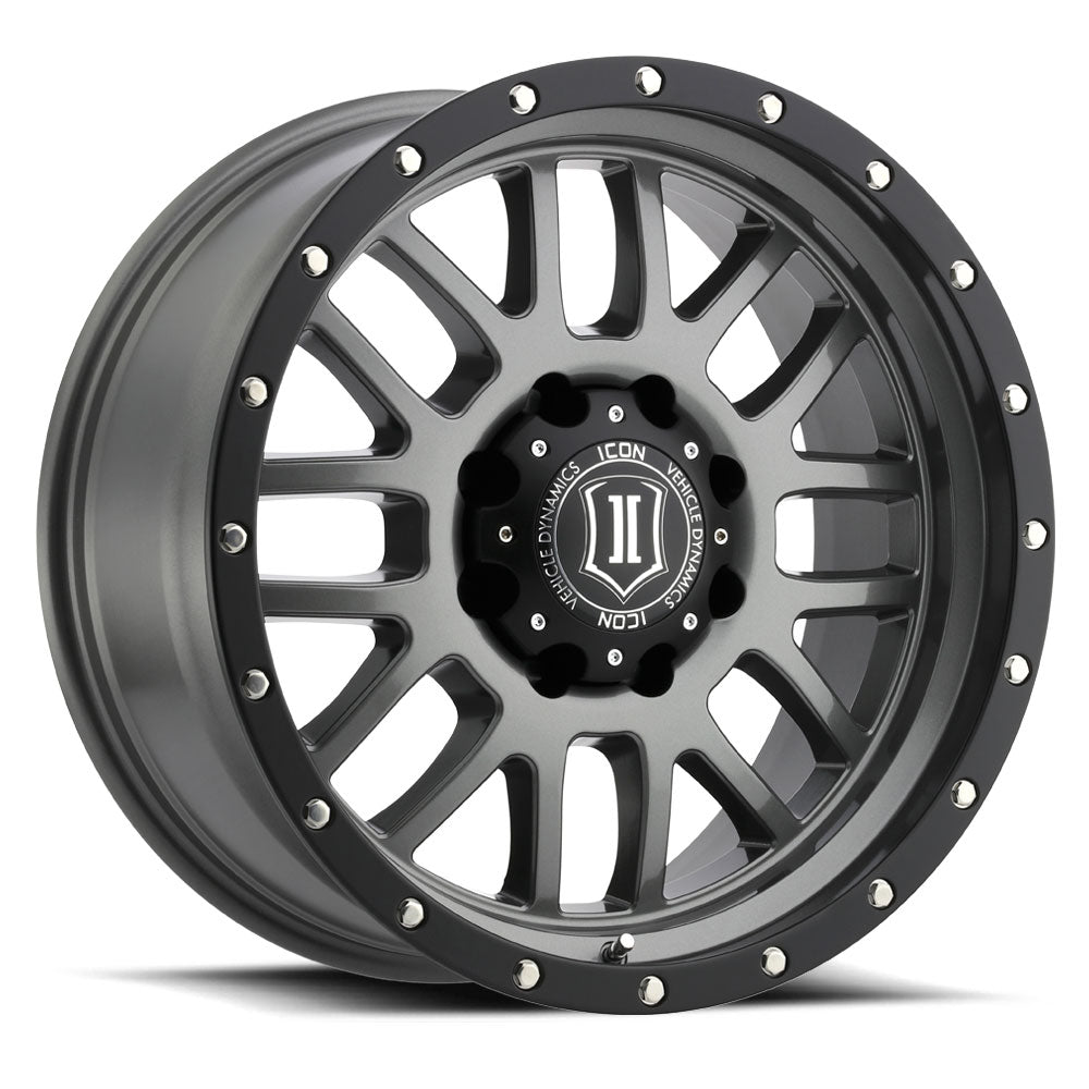 Icon Alloys Alpha Gunmetal Wheel 17 X 8.5 / 6 X 5.5 / 0MM / 4.75" BS (1217858347GM)