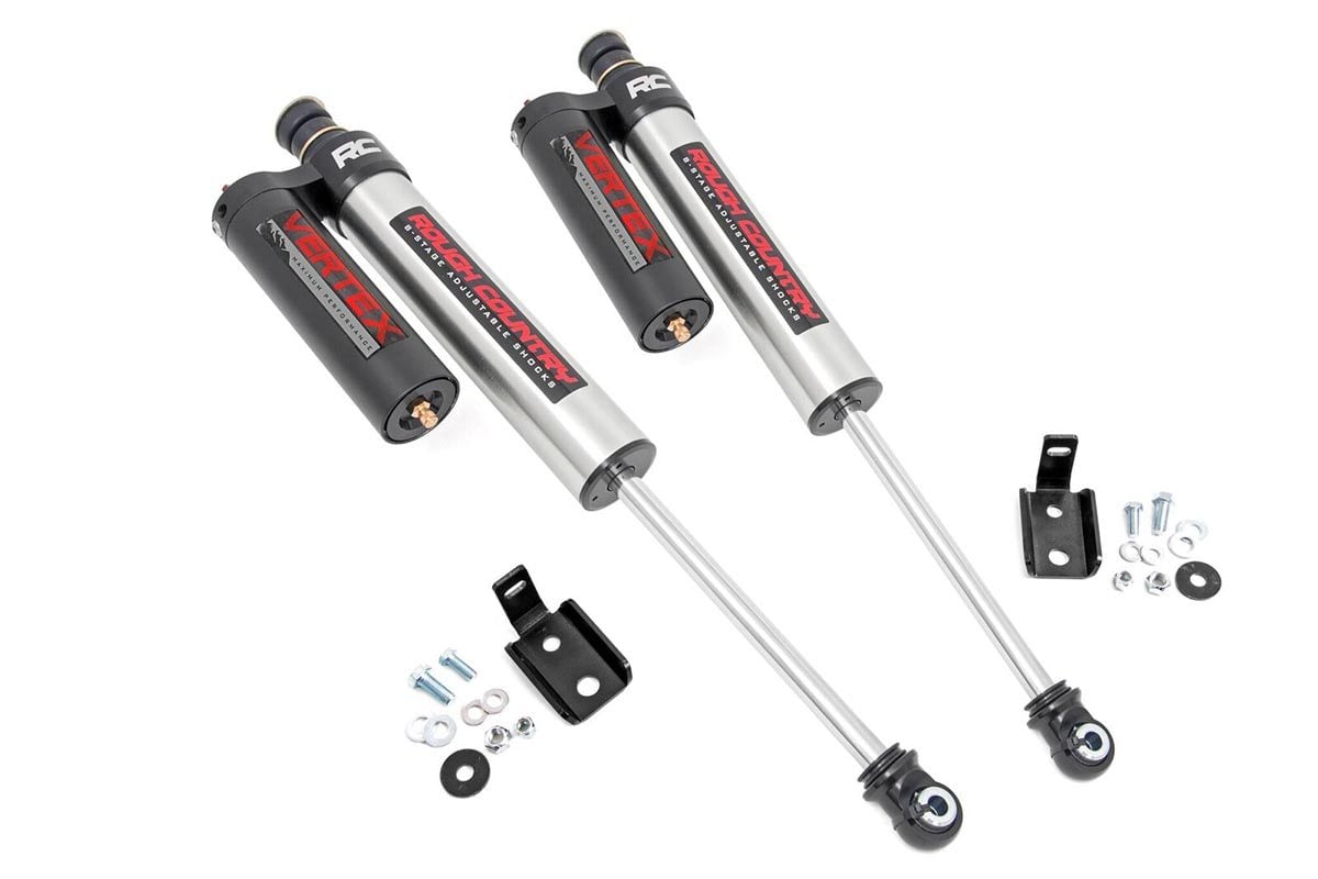Rough Country Vertex 2.5 Adjustable Front Shocks | 3.5-6" | Jeep Wrangler JK/Wrangler Unlimited (07-18)