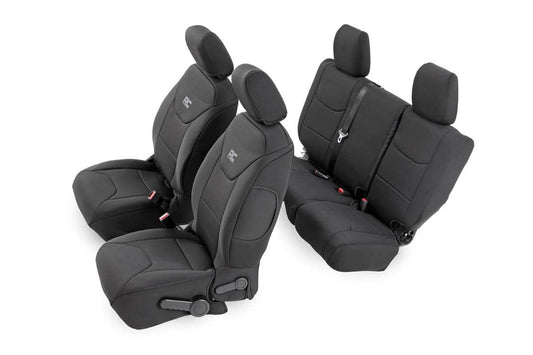 Rough Country Seat Covers | Front and Rear | Jeep Wrangler Unlimited 2WD/4WD (2008-2010)
