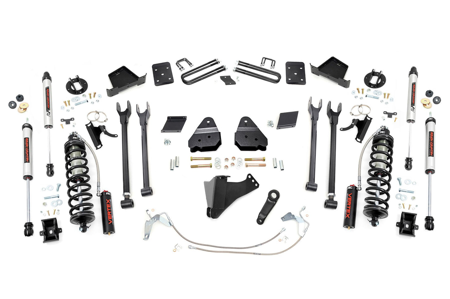 Rough Country 6 Inch Lift Kit | 4-Link | No OVLD | C/O V2 | Ford F-250 Super Duty (15-16)