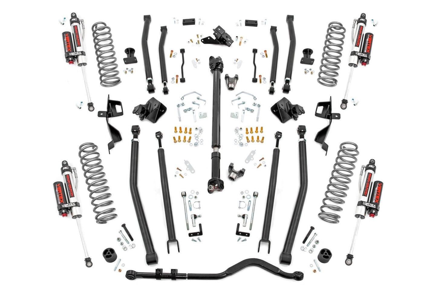 Rough Country 4 Inch Lift Kit | Long Arm | Vertex | Jeep Wrangler Unlimited 4WD (2018-2023)