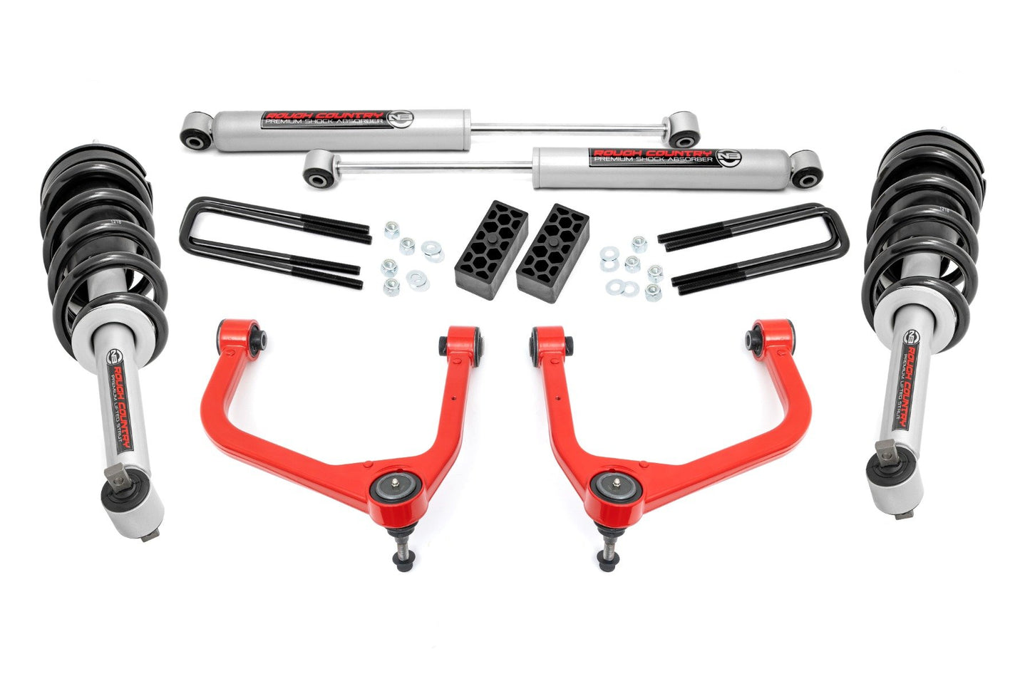 Rough Country 3.5 Inch Lift Kit | N3 Struts | Chevy Silverado 1500 2WD/4WD (2019-2024)