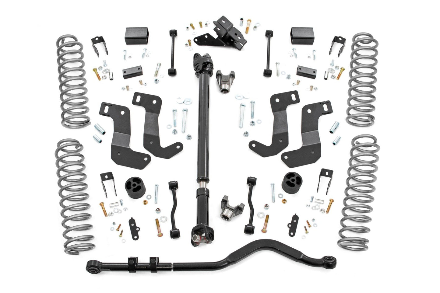 Rough Country 3.5 Inch Lift Kit | C/A Drop | 4-Door | 392 | Jeep Wrangler Unlimited (18-23)