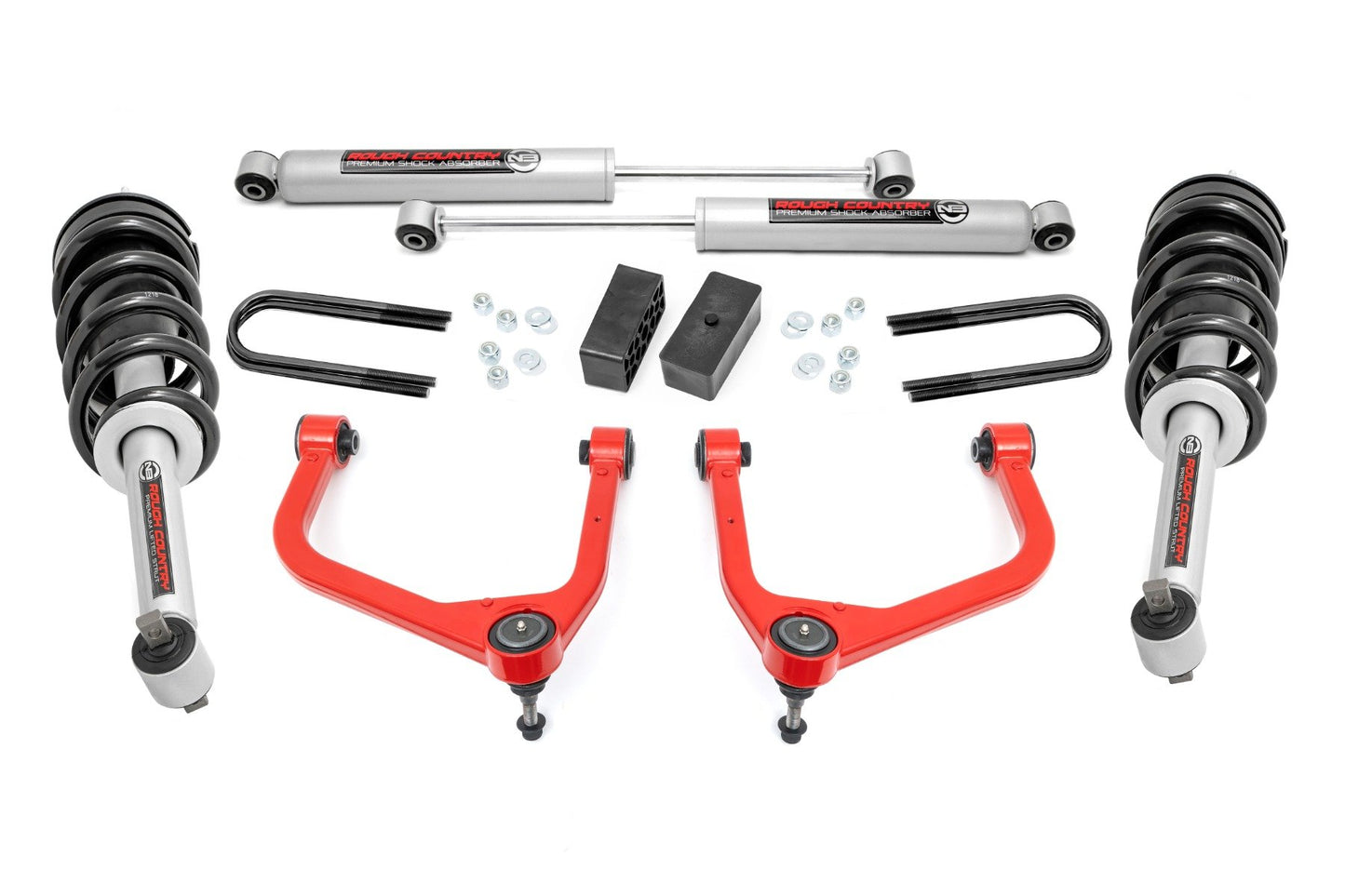 Rough Country 3.5 Inch Lift Kit | Mono Leaf Rear | N3 Struts | GMC Sierra 1500 (19-24)