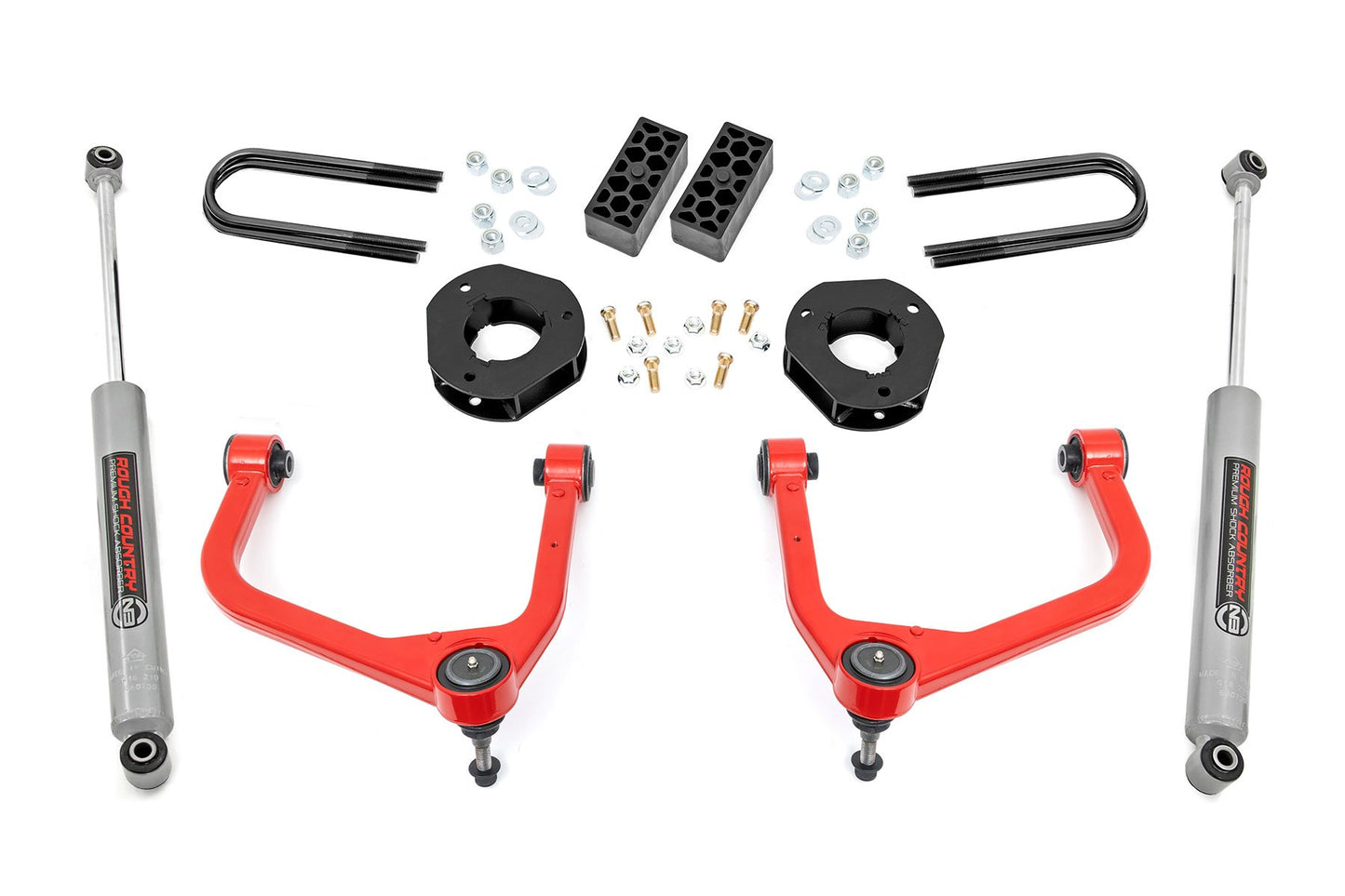 Rough Country 3.5 Inch Lift Kit | Rear Mono Leaf | Chevy Silverado 1500 2WD/4WD (2022-2024)