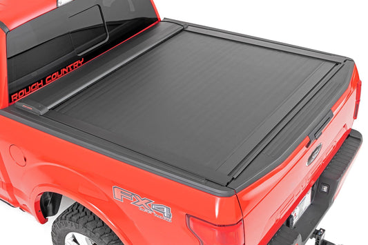 Rough Country Retractable Bed Cover | 5'7" Bed | Ford F-150 (15-20)/Raptor (17-20) 