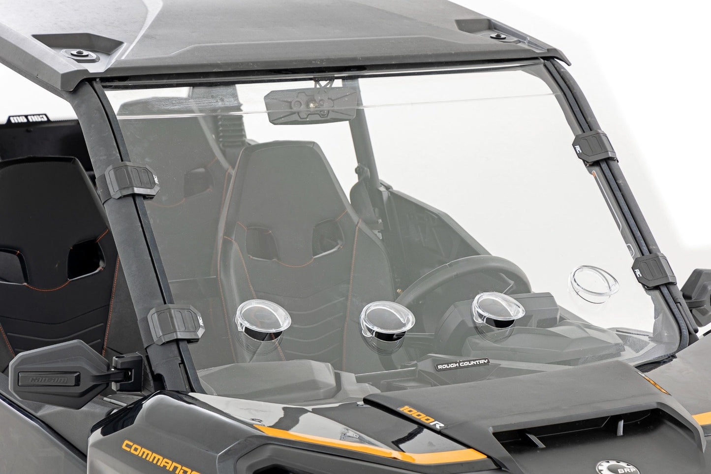Rough Country Vented Full Windshield | Scratch Resistant | Can-Am Commander 1000R/Max