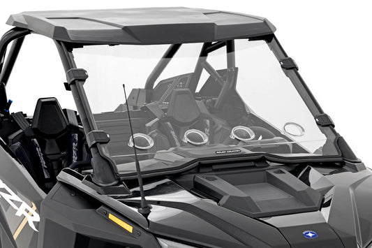 Rough Country Vented Full Windshield | Scratch Resistant | Polaris RZR Turbo R