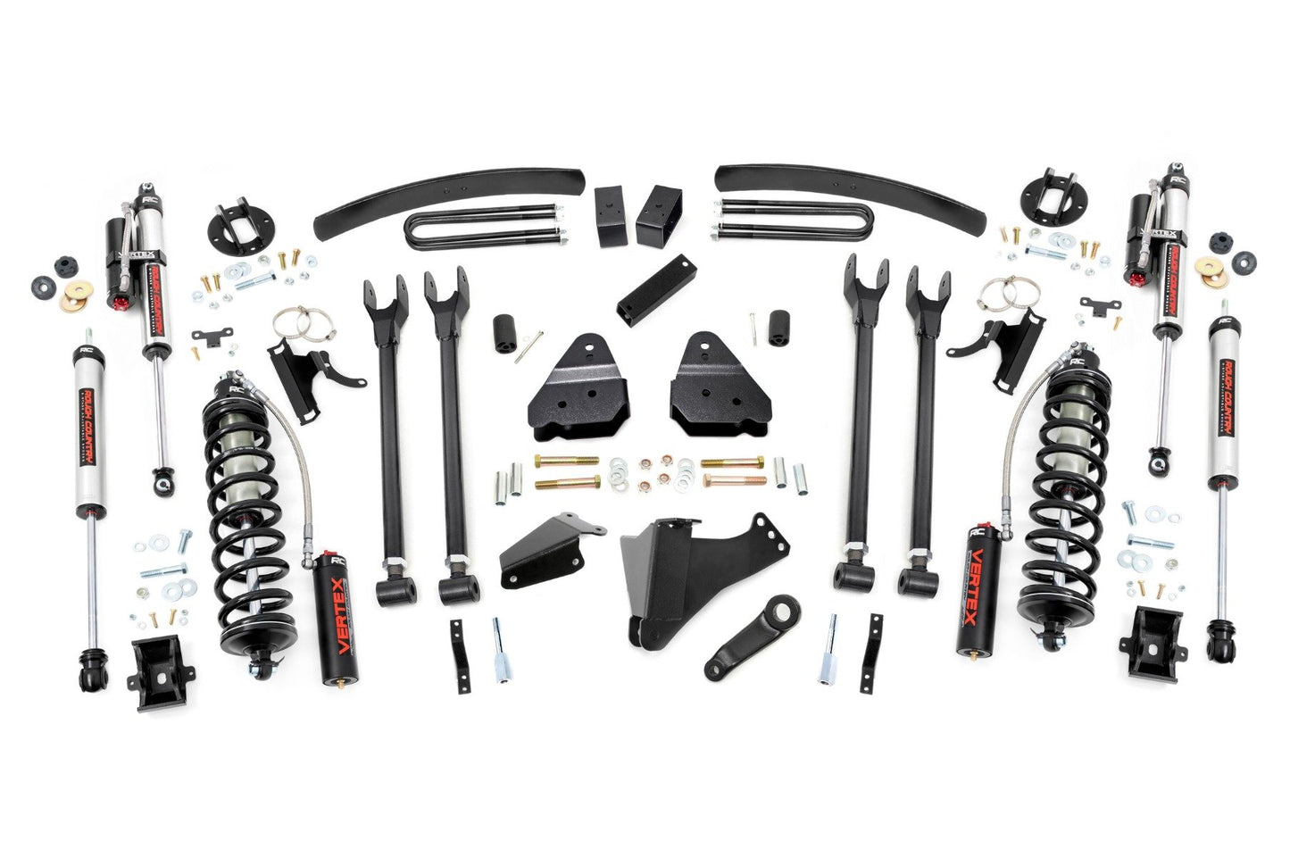 Rough Country 6 Inch Lift Kit | Gas | 4 Link | OVLD | C/O Vertex | Ford F-250/F-350 Super Duty (05-07)