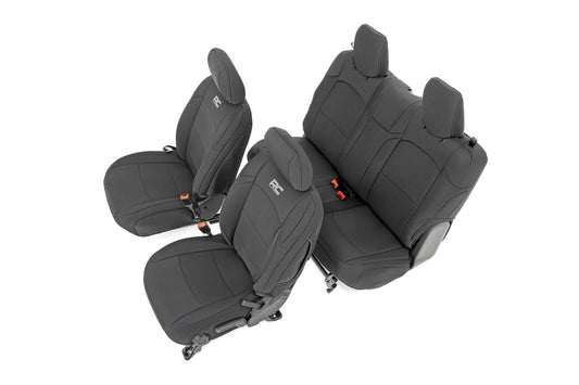 Rough Country Seat Covers | Front and Rear | Jeep Wrangler JL 4WD (2018-2024)