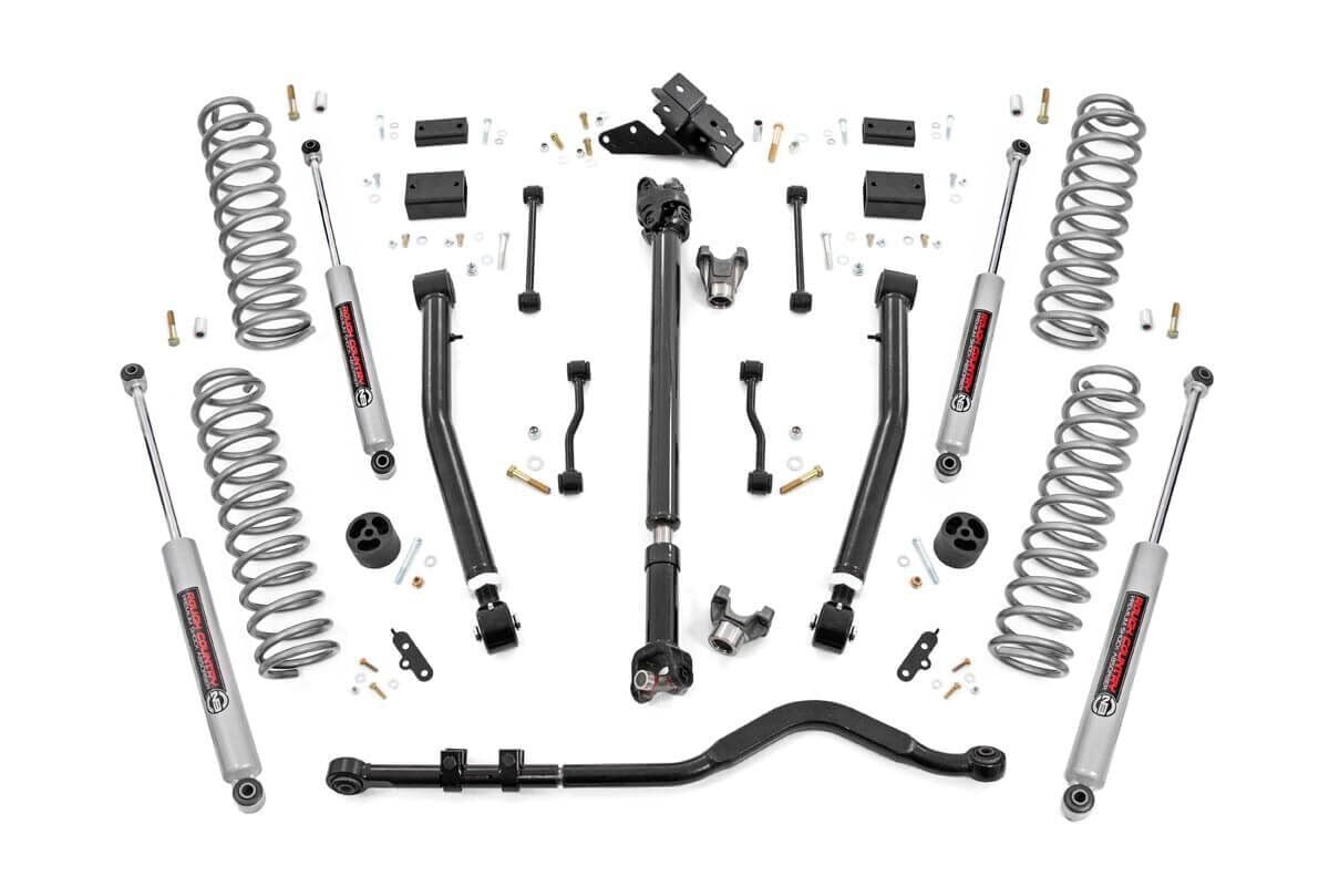 Rough Country 3.5 Inch Lift Kit | Adj LCA | FR D/S | Jeep Wrangler JL 4WD (2024)