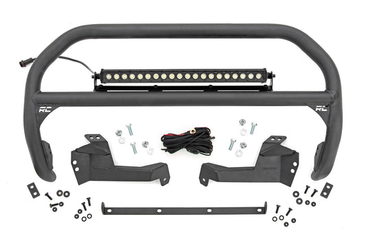 Rough Country Nudge Bar | 20 Inch Black Single Row LED | Ford Bronco Sport 4WD (2021-2024)