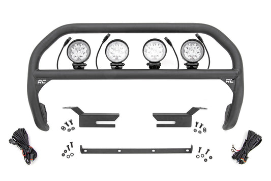 Rough Country Nudge Bar | 4 Inch Round Led (x4) | Ford Bronco 4WD (2021-2024)