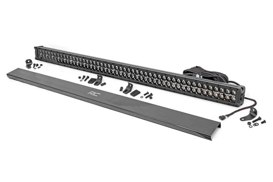 Rough Country 50 Inch Black Series LED Light Bar | Dual Row | Amber DRL