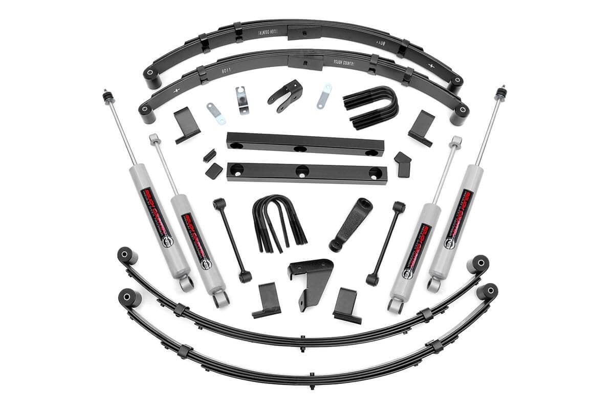Rough Country 4 Inch Lift Kit | Manual Steer | Jeep Wrangler YJ 4WD (1987-1995)