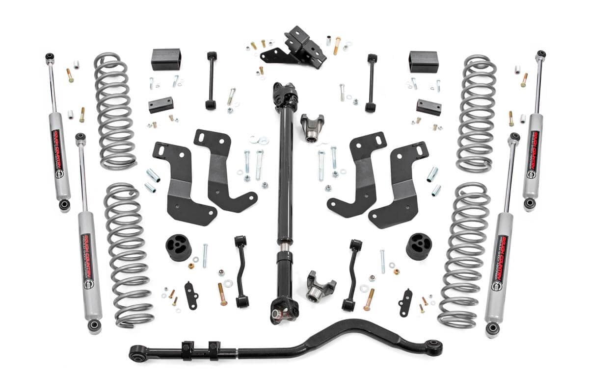 Rough Country 3.5 Inch Lift Kit | C/A Drop | FR D/S | Jeep Wrangler JL 4WD (2018-2023)