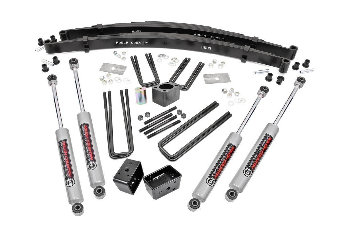 Rough Country 4 Inch Lift Kit | Rear Blocks | Dodge W100 Truck (86-89)/W200 Truck (78-80)
