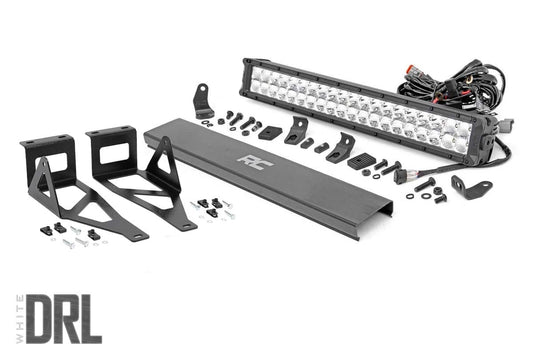 Rough Country LED Light Kit | Bumper | 20" Chrome Dual Row | White DRL | Ford F-250/F-350 Super Duty (05-07)