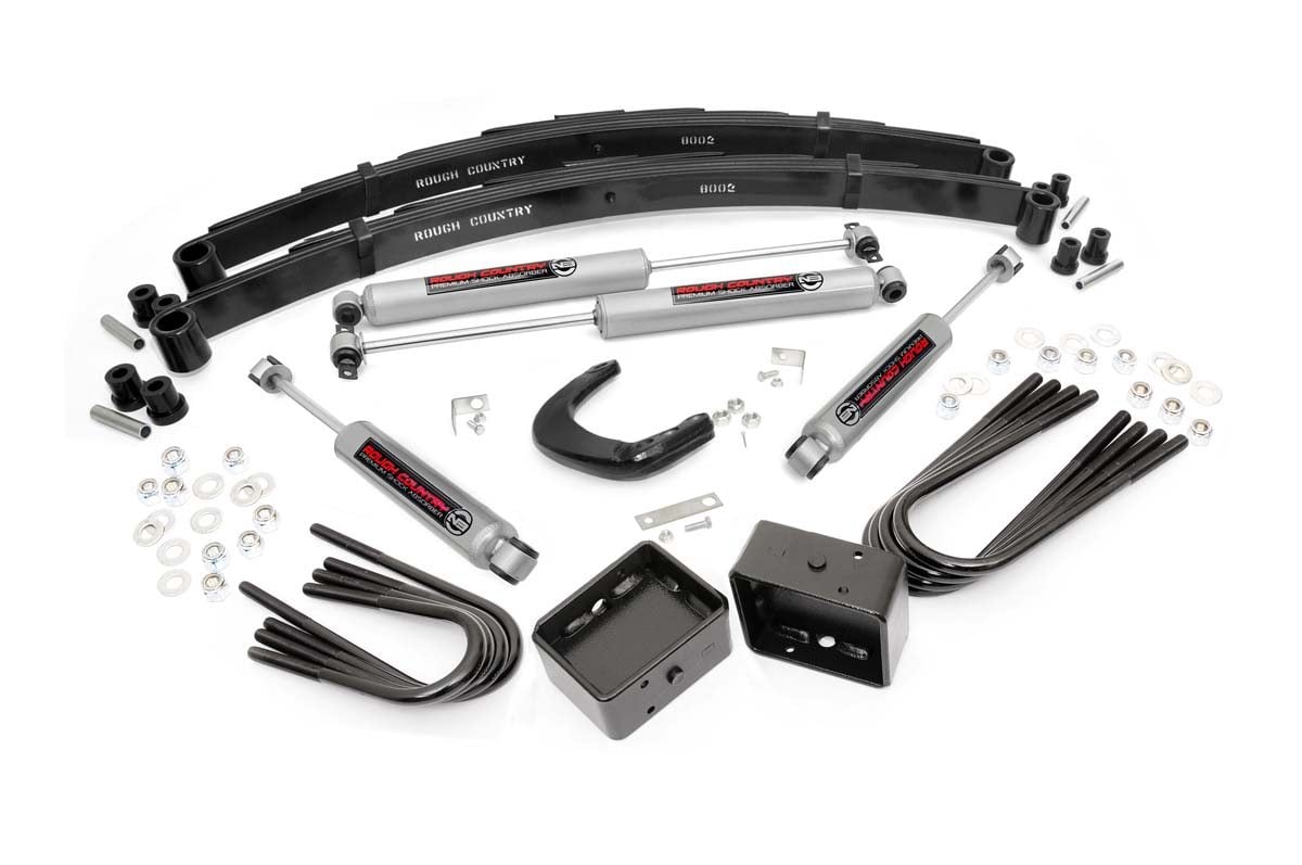 Rough Country 4 Inch Lift Kit | Rear Blocks | Chevy/GMC 3/4-Ton Suburban/C25/K25 Truck (73-76)