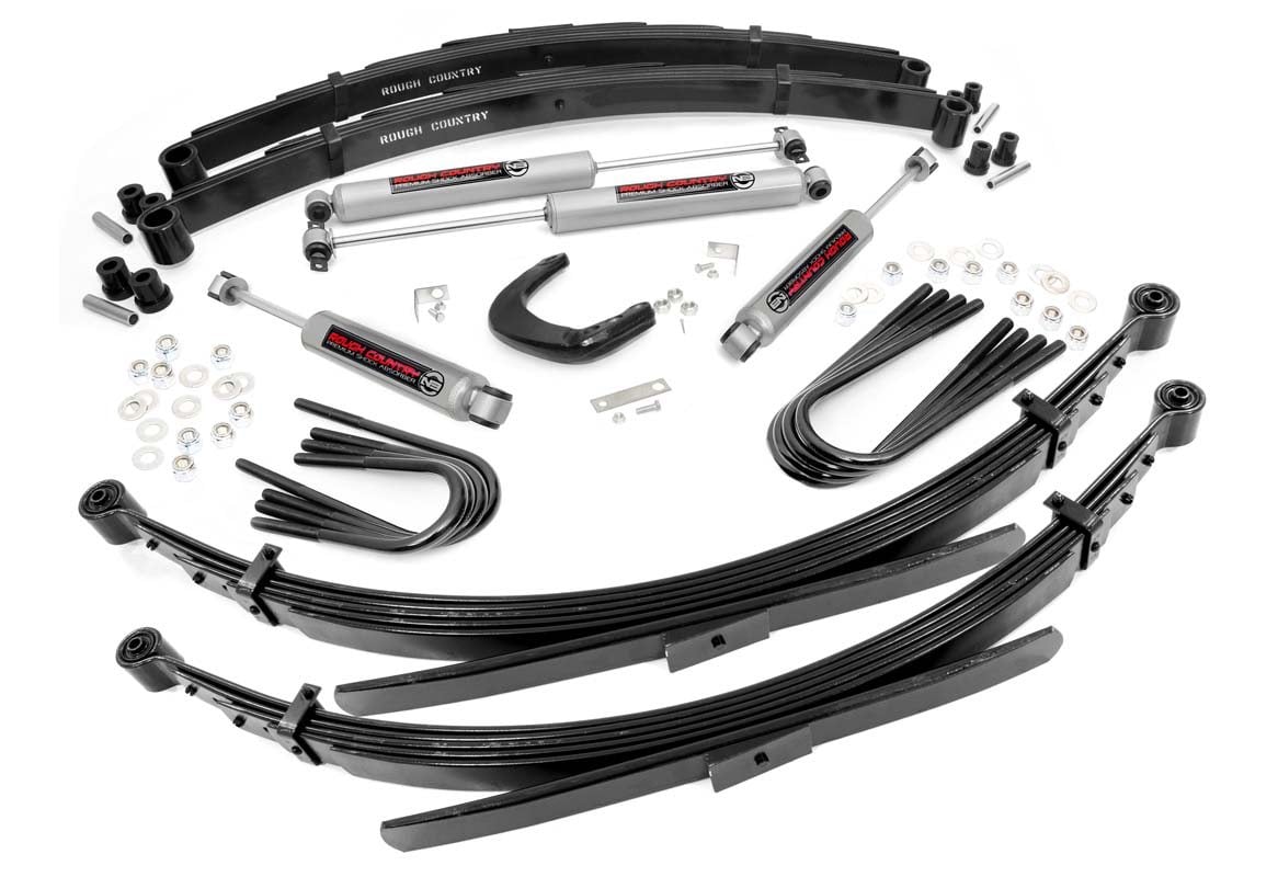 Rough Country 4 Inch Lift Kit | 56 Inch RR Springs | Chevy/GMC 3/4-Ton Suburban 4WD (88-91)