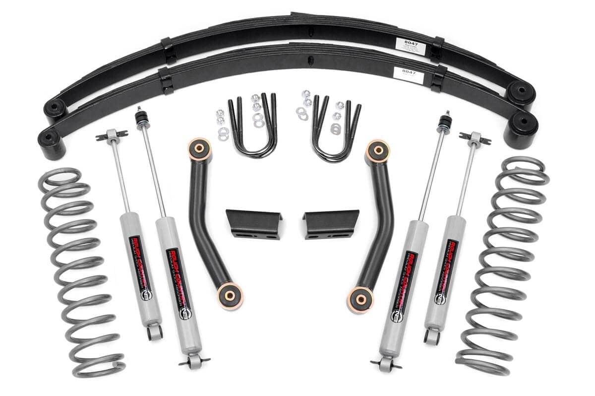 Rough Country 3 Inch Lift Kit | Series II | RR Springs | Jeep Cherokee XJ 2WD/4WD (84-01)