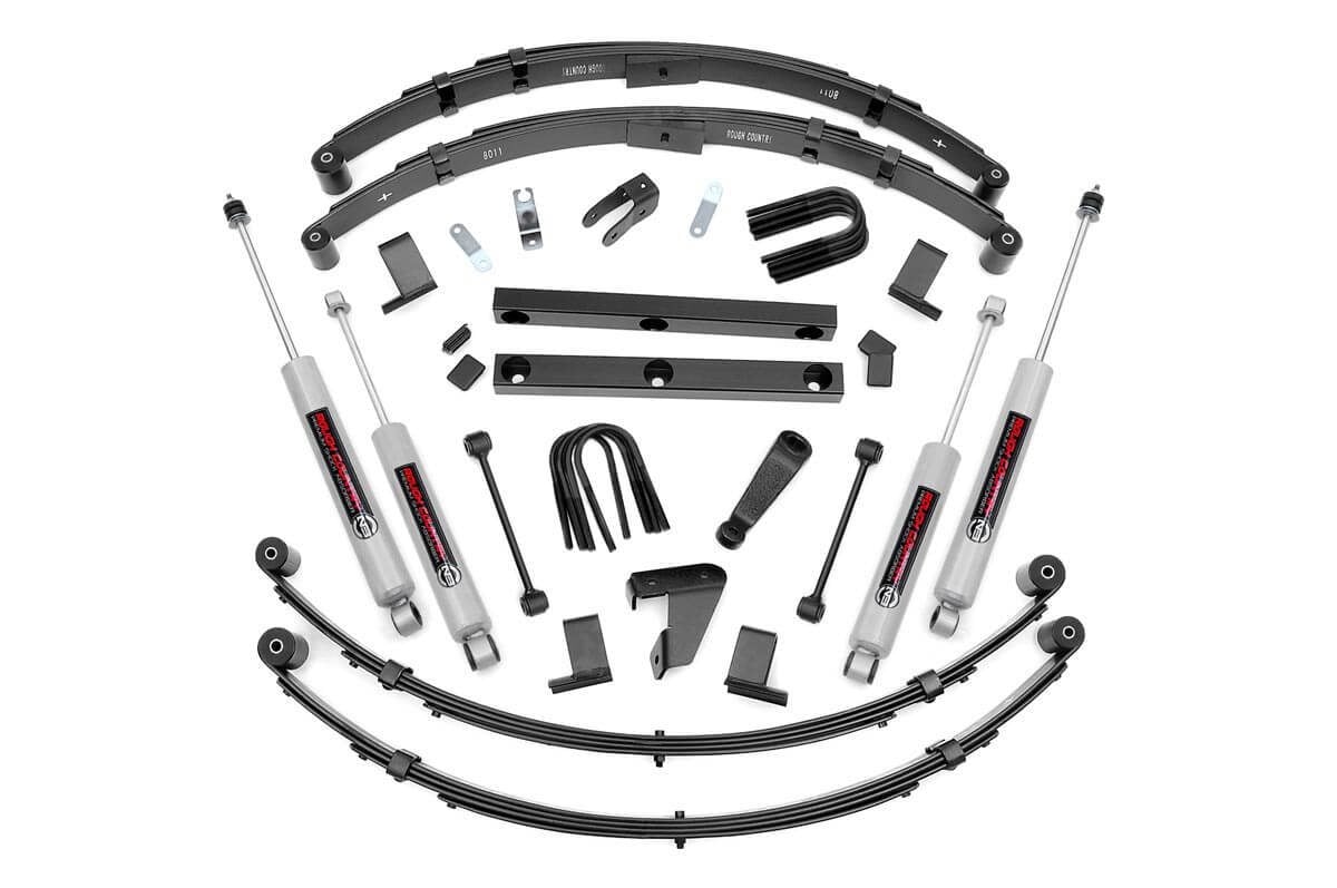 Rough Country 4 Inch Lift Kit | Power Steer | Jeep Wrangler YJ 4WD (1987-1995)