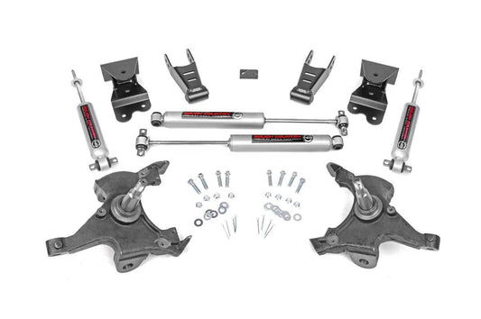 Rough Country Lowering Kit | 2 Inch FR | 4 Inch RR | Chevy C1500/K1500 Truck 2WD (88-99)