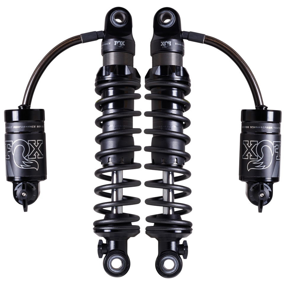 Fox QS3 QSR Remote Resi Rear Shocks for 1984-2026 Harley-Davidson Touring (897-27-310)