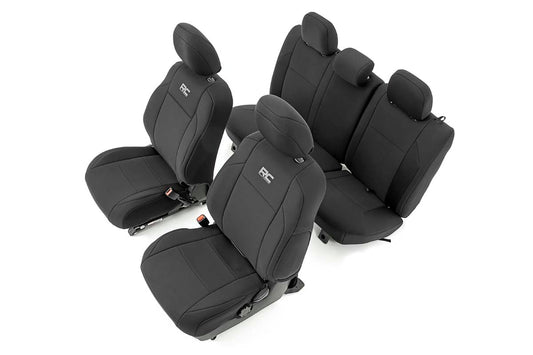 Rough Country Seat Covers | FR & RR | Double Cab | Toyota Tacoma 2WD/4WD (2016-2023)