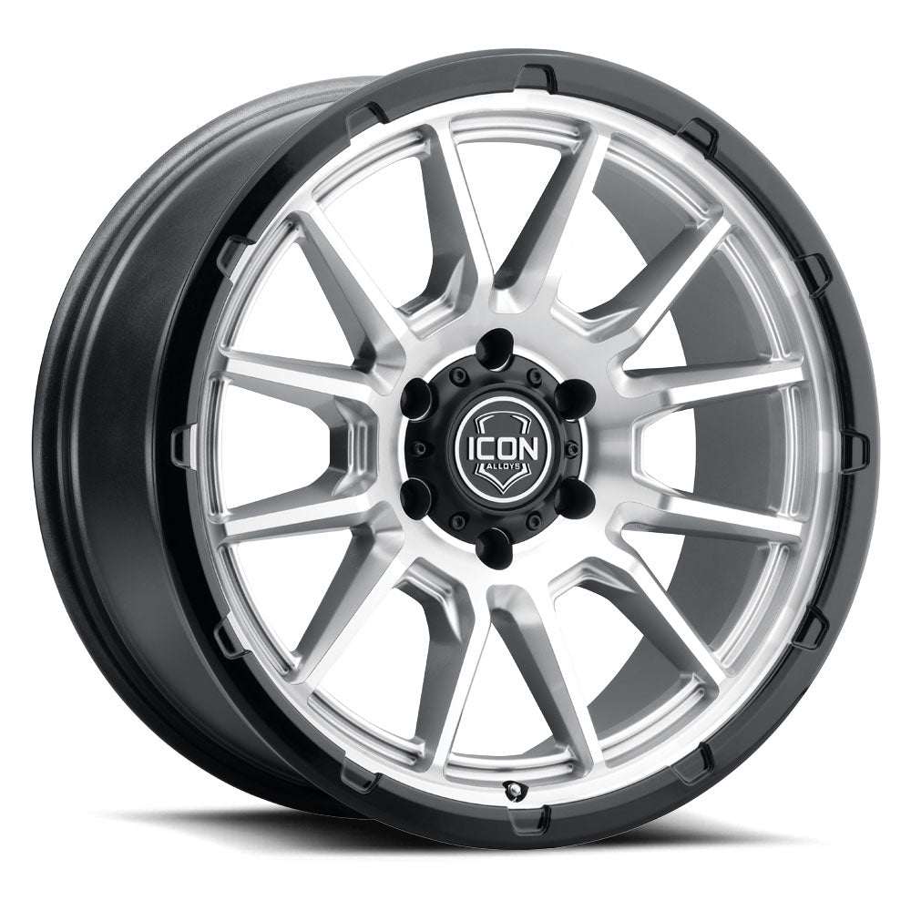 Icon Alloys Cajon Silver Machined Wheel 20 X 9 / 6 X 5.5 / 16MM / 5.625" BS (8320909056SMGB)