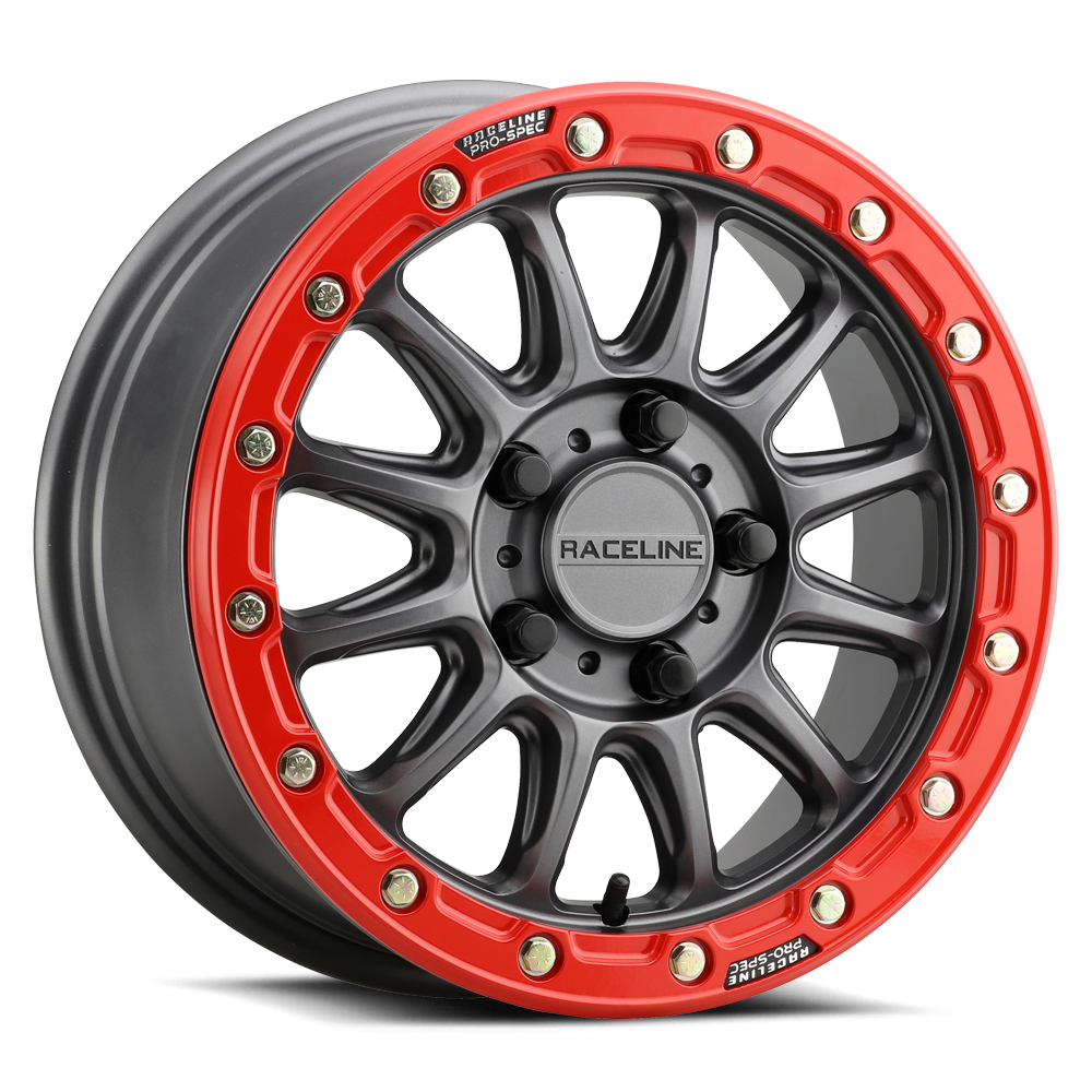 Raceline A14GR Alpha Gunmetal UTV Wheel -15x7 4x137 +10mm (A14GR-57037+10)