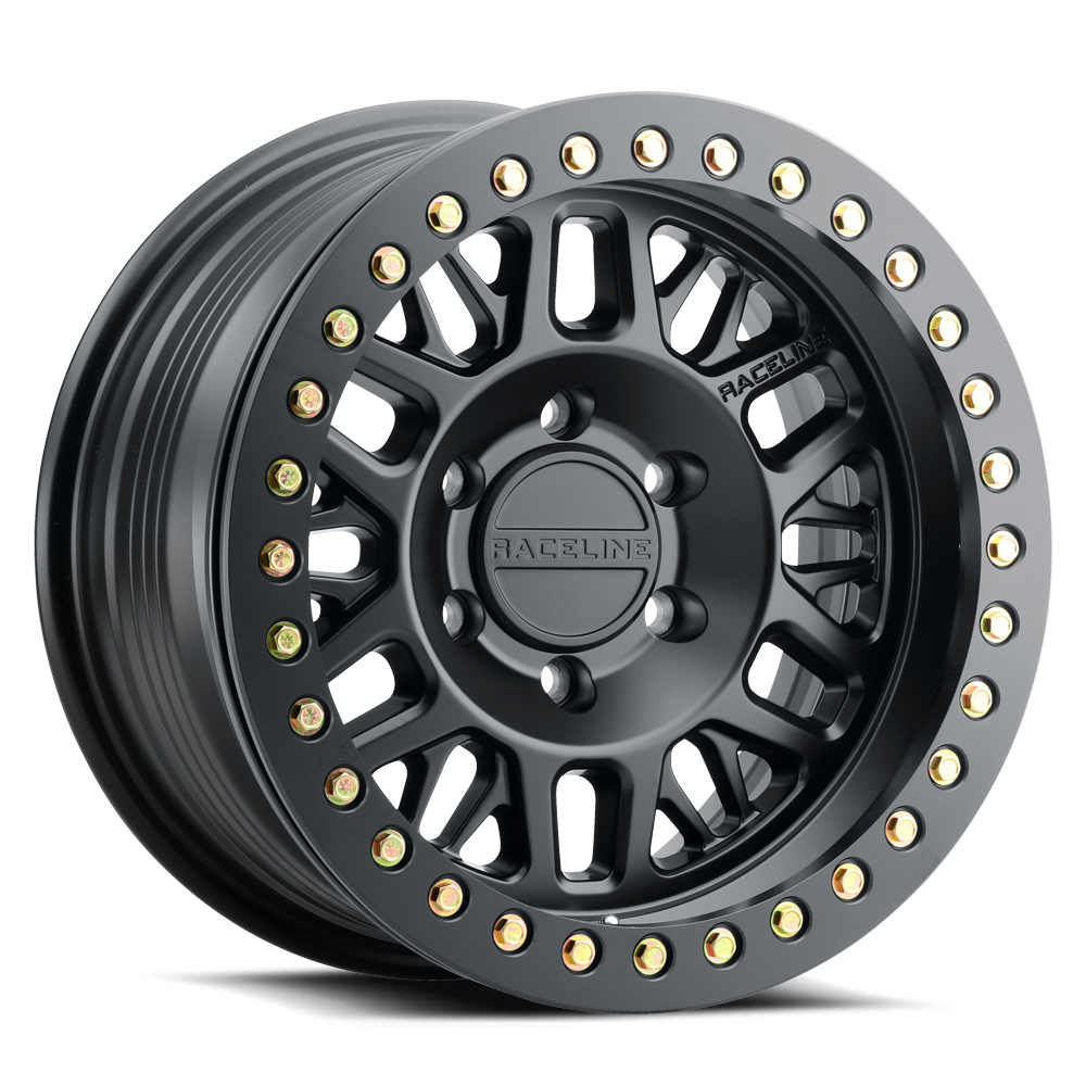 Raceline RT951B Ryno Cast Beadlock Black Wheel 17x9 6x5.5 -38mm/3.5"BS (RT951B-79060-38)