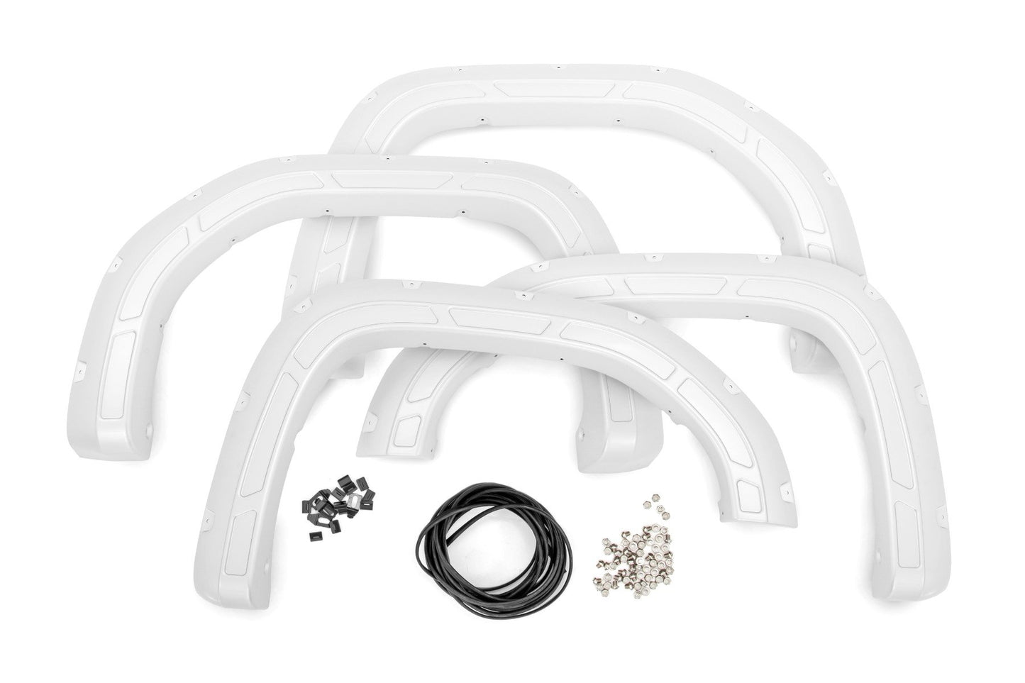 Rough Country Fender Flares | Defender | GAZ Summit White | GMC Sierra 1500 2WD/4WD (19-24)
