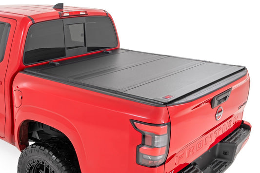 Rough Country Hard Tri-Fold Flip Up Bed Cover | 5' Bed | Nissan Frontier 2WD/4WD (22-24)