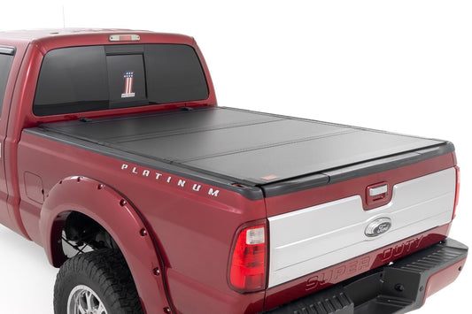 Rough Country Hard Tri-Fold Flip Up Bed Cover | 6'10" Bed | Ford F-250/F-350 Super Duty (08-16)