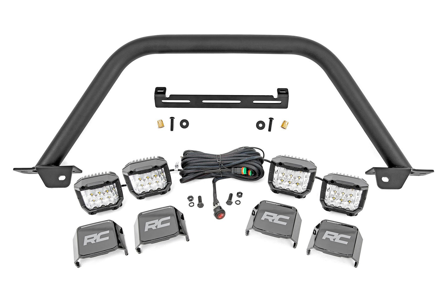 Rough Country Safari Bar | 3" OSRAM (Quad) | Wide | OE Modular Steel | Ford Bronco (21-24)