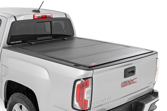 Rough Country Hard Tri-Fold Flip Up Bed Cover | 5' Bed | Chevy/GMC Canyon/Colorado (15-24)