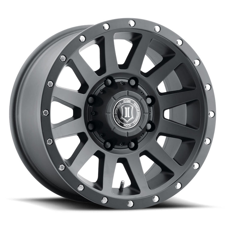 Icon Alloys Compression HD Satin Black Wheel 18 X 9 / 8 X 180 / 12 MM / 5.5" BS (2018908955SB)