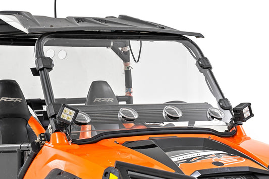 Rough Country Vented Full Windshield | Scratch Resistant | Polaris Ranger RZR 4 800/RZR S 800