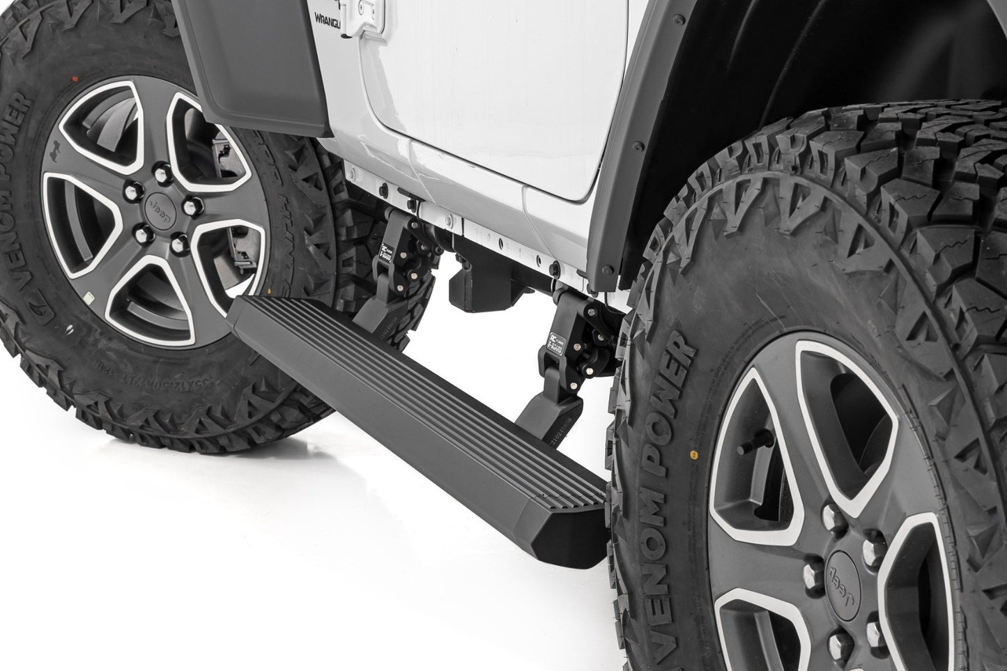 Rough Country Power Running Boards | Dual Electric Motor | 2 Door | Jeep Wrangler JL (18-24)
