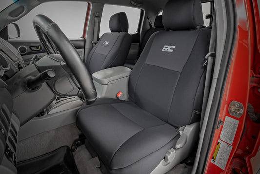 Rough Country Seat Covers | FR & RR | Crew Cab | Toyota Tacoma 2WD/4WD (2005-2015)