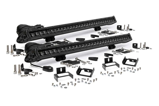 Rough Country LED Light Kit | Grill Mount | 30" Black Single Row Pair | Ford F-250/F-350 Super Duty (11-16)