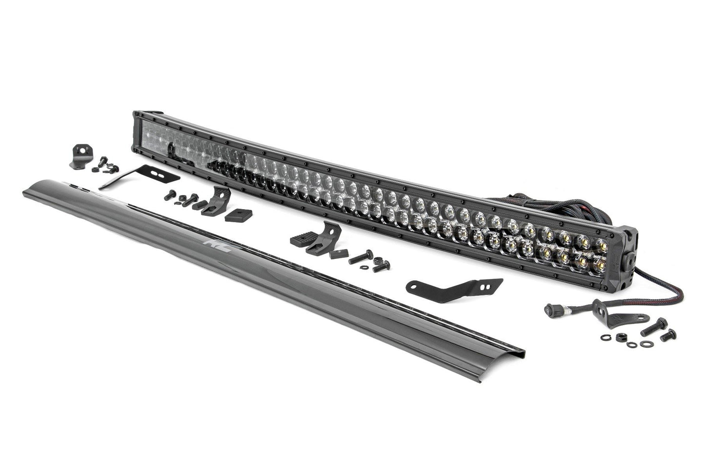 Rough Country LED Light Kit | Front Mount | 40" Black Dual Row | White DRL | Honda Talon 1000