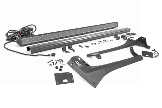Rough Country LED Light Kit |JEEP JL/JT 50IN UPPER WINDSHIELD MOUNT W/ 50IN DUAL ROW Spectrum SERIES