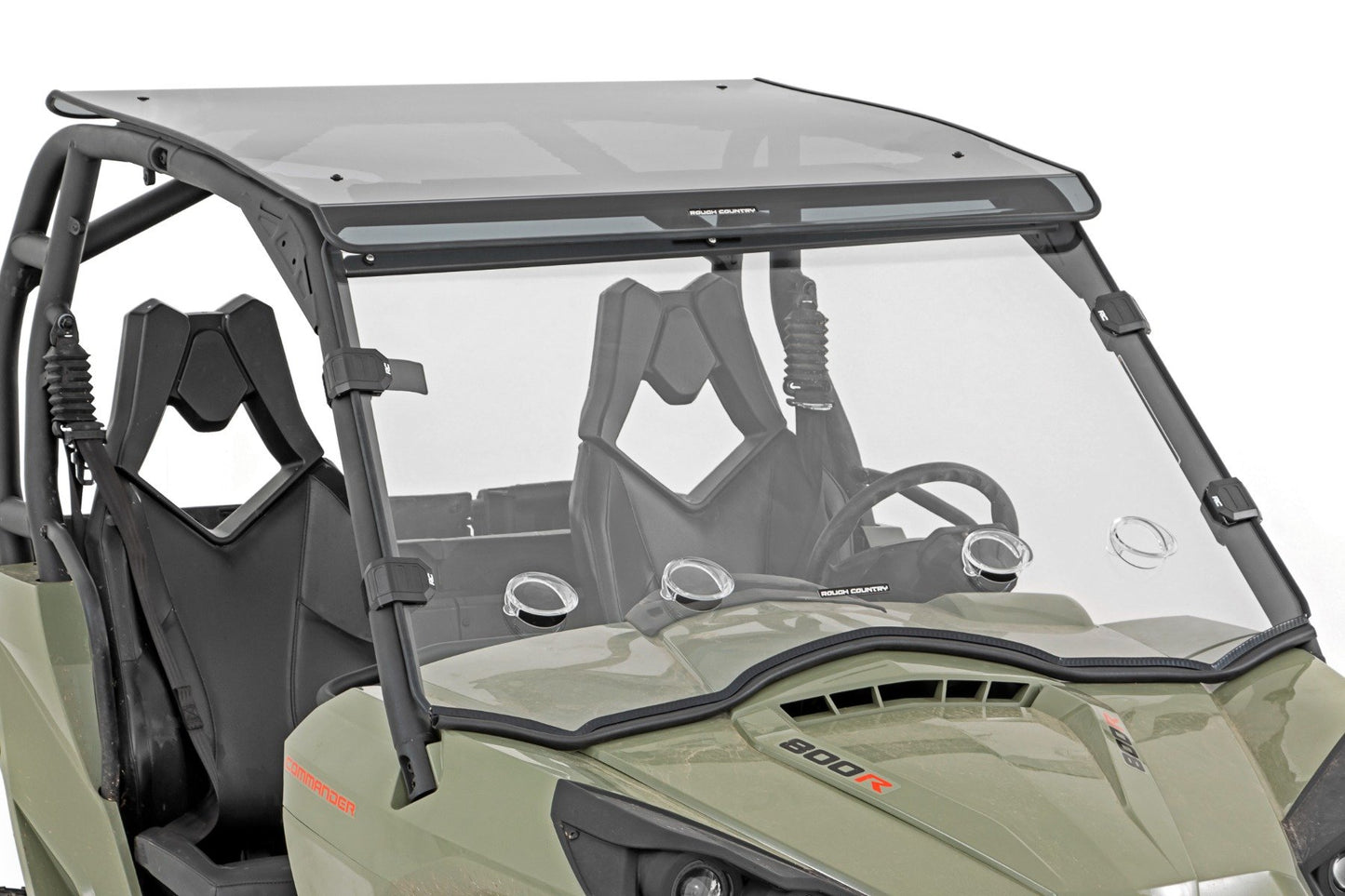 Rough Country Vented Full Windshield | Scratch Resistant | Can-Am Commander 1000