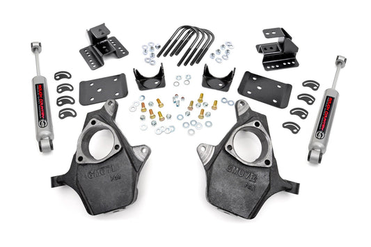 Rough Country Lowering Kit | Knuckle | 2"FR | 4"RR | Chevy/GMC 1500 (07-14)