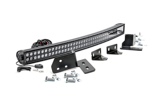 Rough Country LED Light Kit | Bumper Mount | 40" Black Dual Row | Ford F-250 Super Duty (11-16)