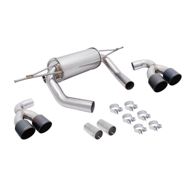 Megan Axle Back Exhaust for 2015+ BMW M4 F82 Black Tip (MR-ABE-BF82-BC)