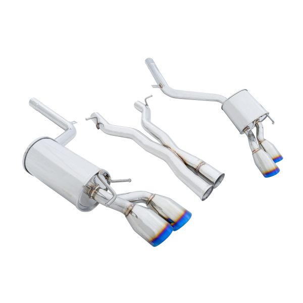 Megan Axle Back Exhaust for 2012-2015 Mercedes C63 AMG Burnt Tip (MR-ABE-MBW204C63-VO)