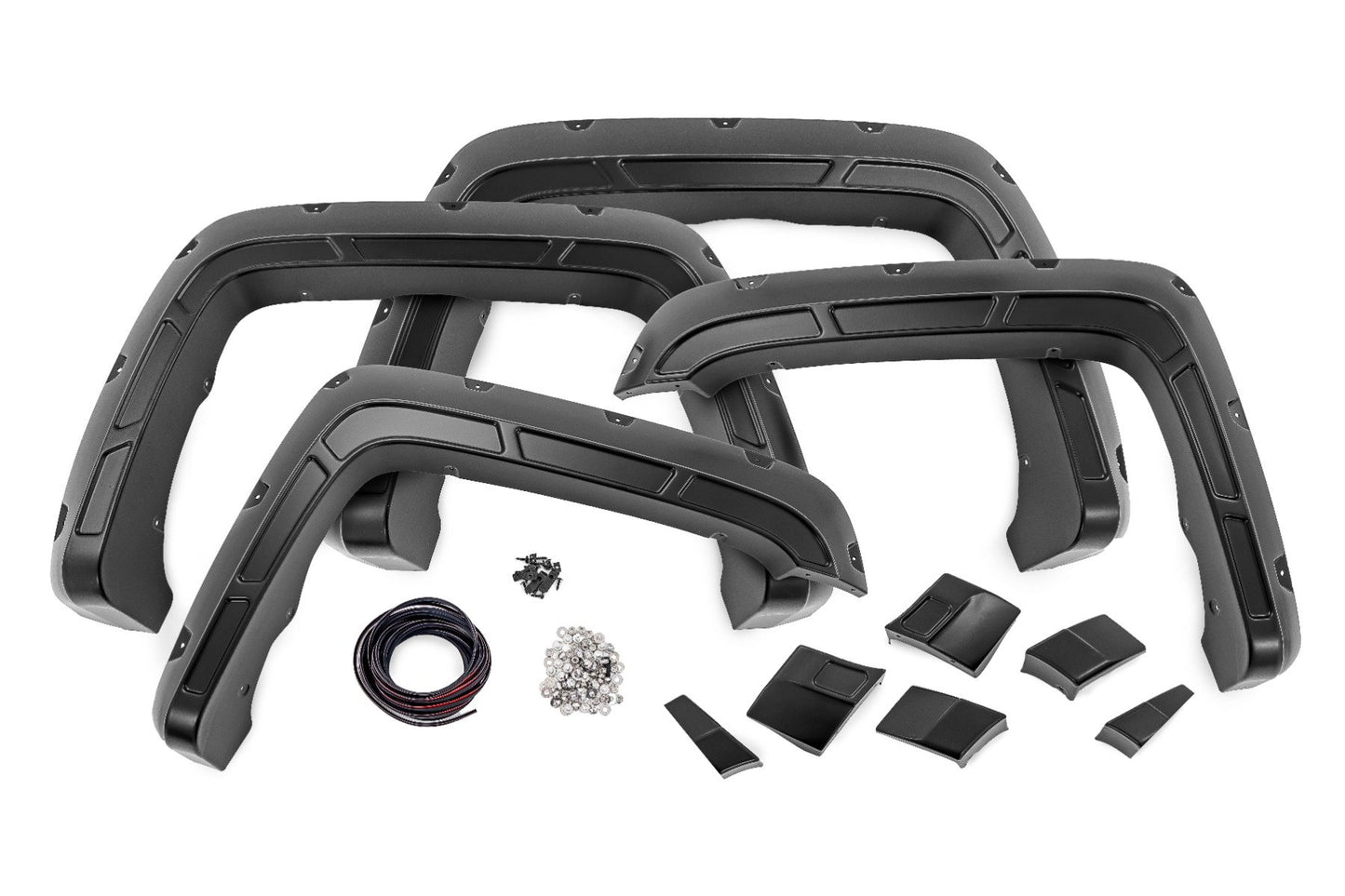 Rough Country Fender Flares | Defender | GBA Black | GMC Sierra 1500 (14-18)/Sierra 2500 HD (15-19)
